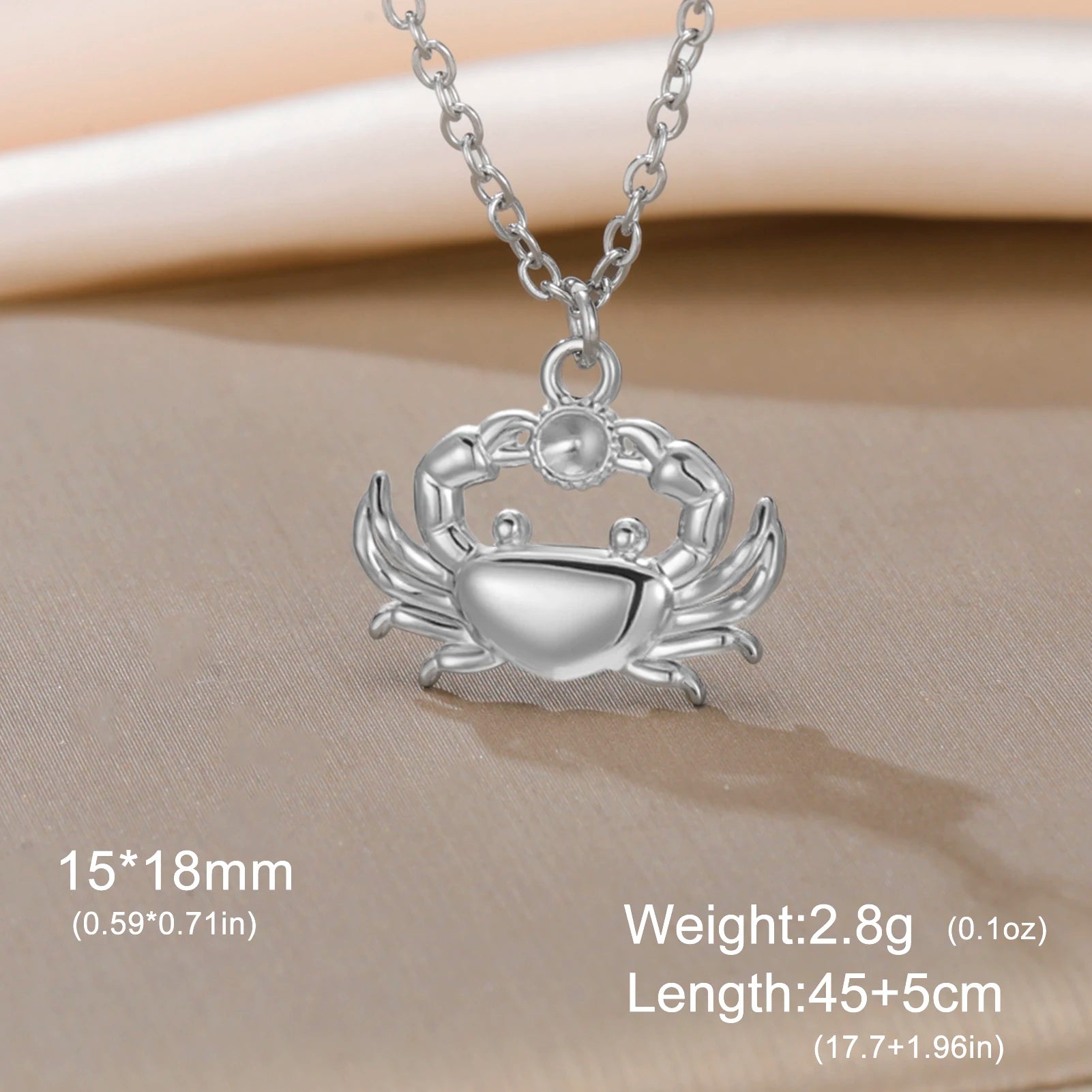 Unift Boho Ocean Style Sea Crab Necklace for Women Stainless Steel Gold Color Aesthetic Fashion Beach Summer Jewelry Gift New