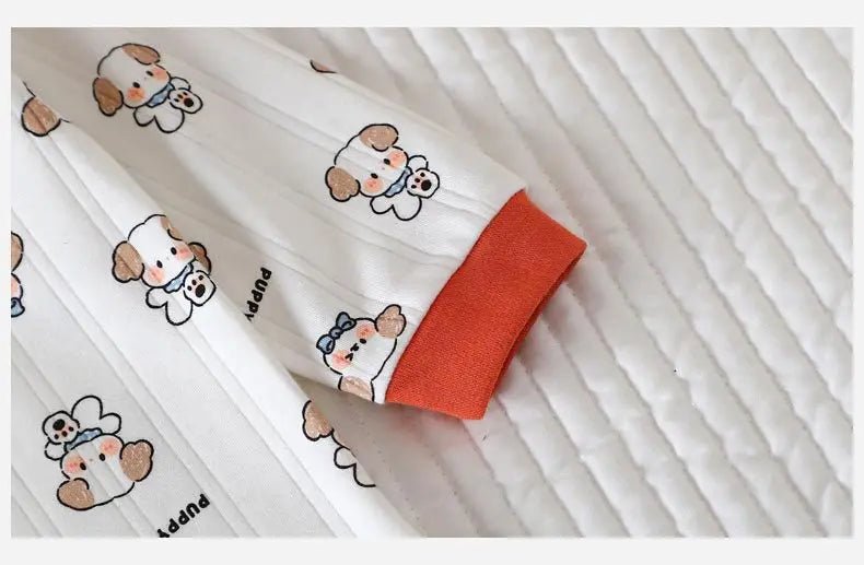 Children Home Clothing Set Christmas Patterned Cotton Pajamas Boys and Girls Long Sleeved Underwear Suit Baby Clothes