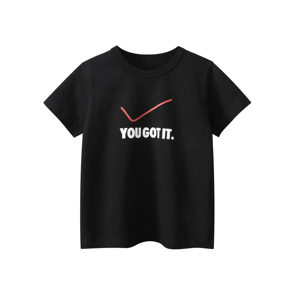 2025 Children Cartoon T-Shirts Cute Clothes for Boy 100% Cotton Bear Dinosaur Kids Girls Short Sleeve Casual Sport Top Tees