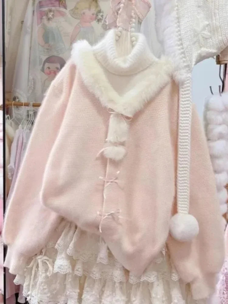 Pull Épaules Dénudées Nœud Femme – Tricot Y2K Sexy & Élégant Automne Hiver