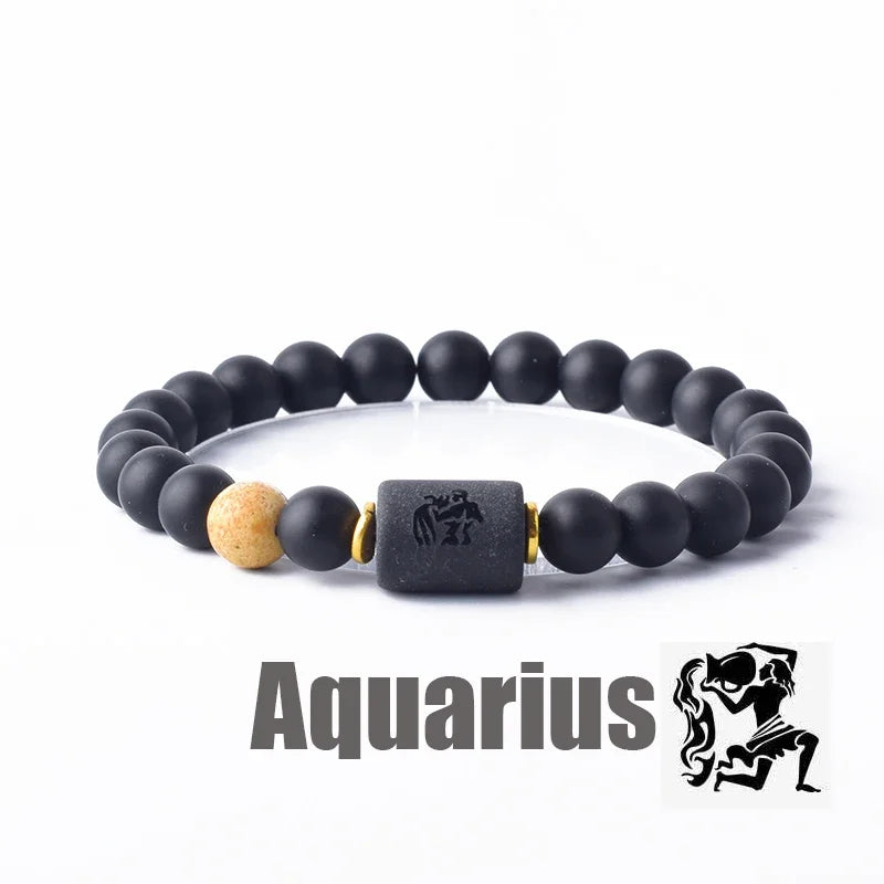 12 Constellation Bracelet Homme Zodiac Bangles Men Cancer Virgo Leo Libra Bracelet for Women Men Gift