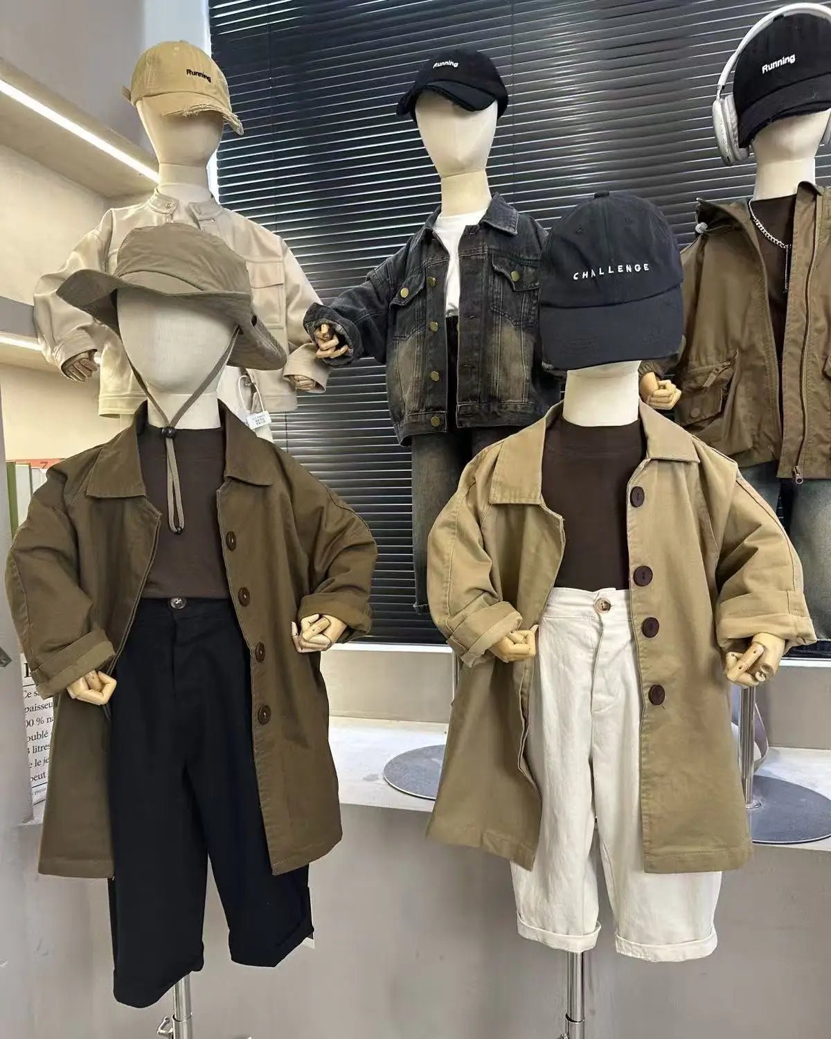 Spring Fall New Boys Girls Solid Color Casual Trench Coat Children Fashion Mid-Length Windbreaker Kids Single Breasted Clothes