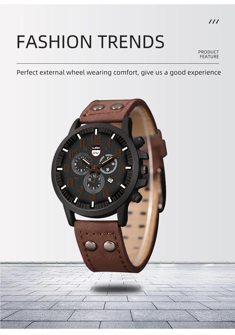 Reloj Hombre Fashion Mens Watches Luxury Men Casual Leather Quartz Watch Male Military Calendar Wristwatch Relogio Masculino