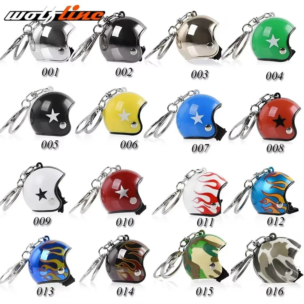 WOLFLINE Motorcycle Key Chain Helmet Keyring Motorbike Universal Accessories For Kawasaki Yamaha BMW Honda Benelli Harley Ducati