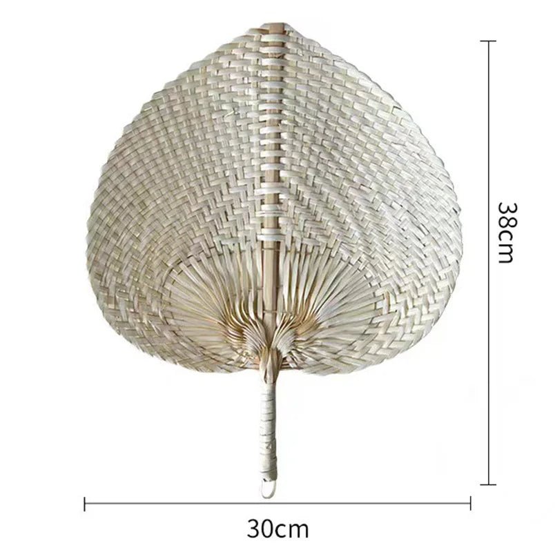 Éventail Bambou Tressé À La Main – Style Bohème | Plage, Mariage & Déco | 30x39cm