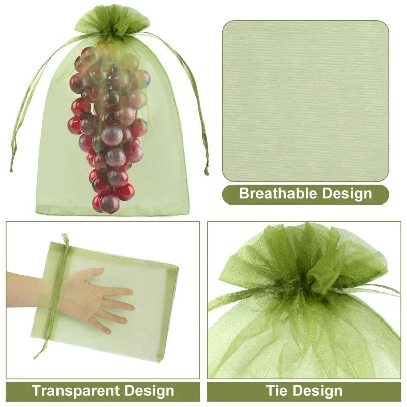 Filets de Protection Fruits & Légumes Anti-Insectes & Oiseaux – Lot 1 à 100 pcs | Jardin