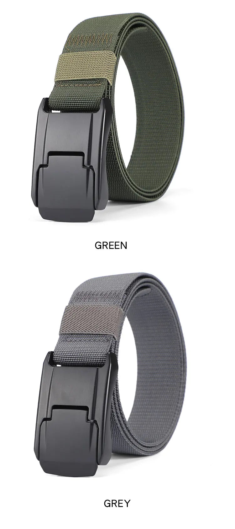 New Stretch Belt For Men and Women Quick Release Buckle Strong Real Nylon Unisex Elastic Belt Overalls Work Belt