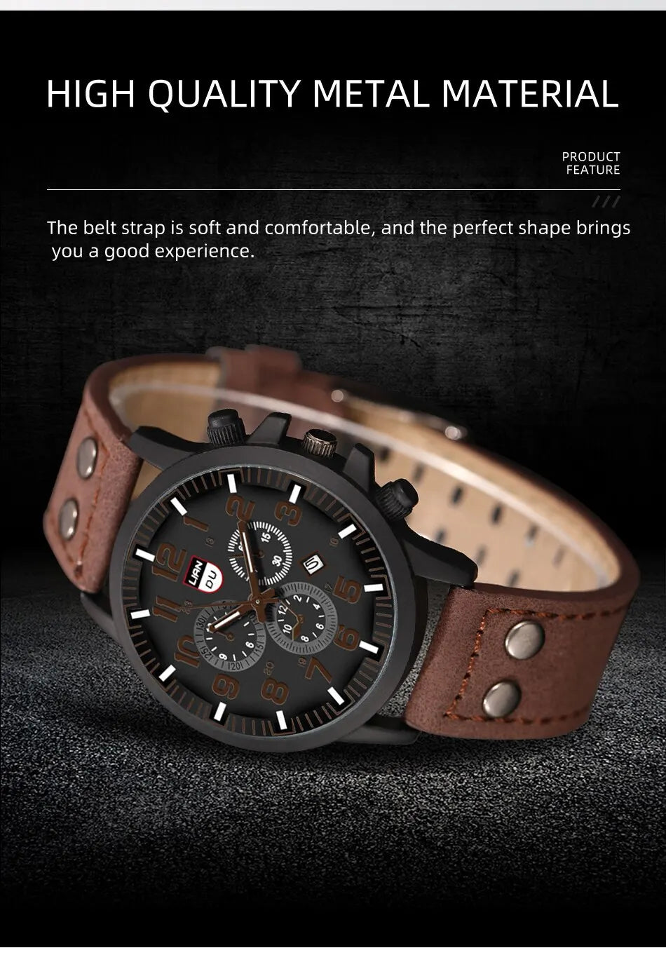 Reloj Hombre Fashion Mens Watches Luxury Men Casual Leather Quartz Watch Male Military Calendar Wristwatch Relogio Masculino