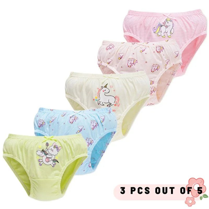 3Pcs/Lot Children Triangle Underwear High Quality Cotton Washable Girls Briefs Cute Cat Cartoon Kids Panties For Girl 3-14 Years