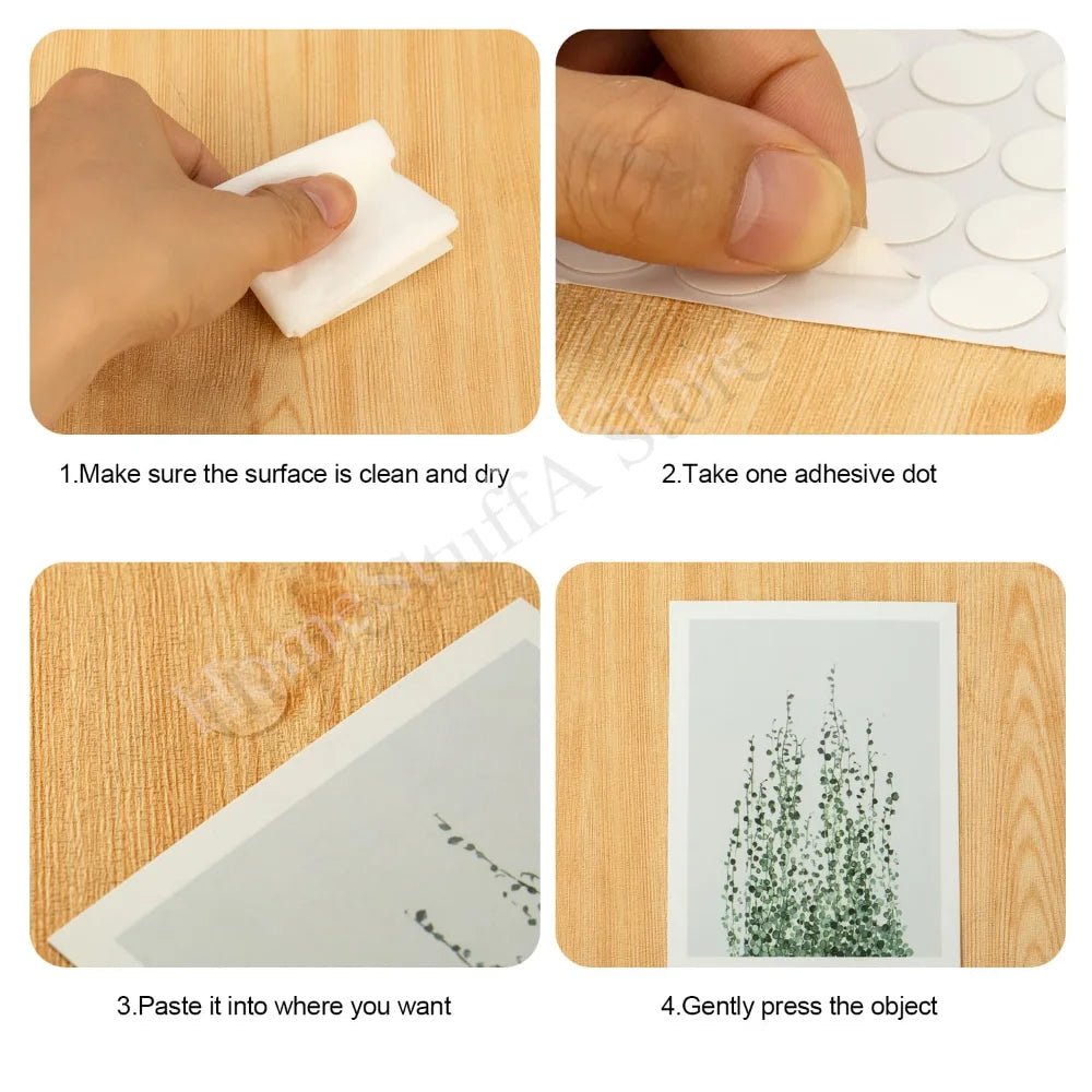 50 dot 1/1.5/2cm Adhesive Double Sided Tape Stickers Removable Round Sticky Tack No Trace Small Stickers for Festival Decoration