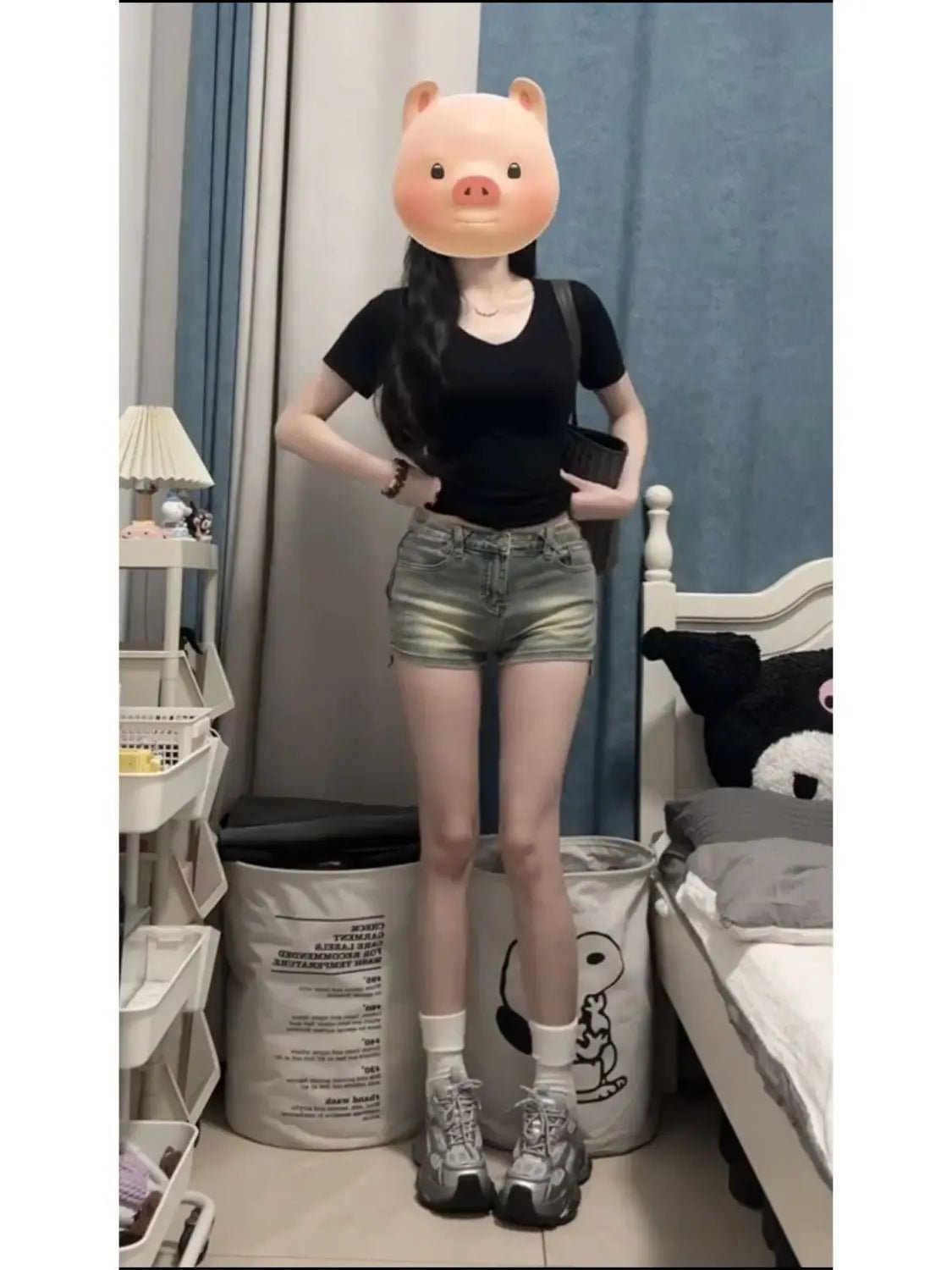 2026 Summer Korean Fashion T Shirt Women Black V-neck Short-Sleeved T-Shirt Slim-Fit Hottie Short  Crop Top Woman Y2K Tees Kpop