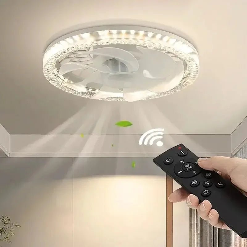 Ventilateur Plafonnier LED avec Télécommande E27 – 4 Vitesses, 360° | Cuisine & Maison