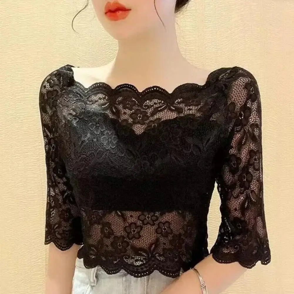 Women Detachable Fake Collar Half Shirt Blouse Sweet Crochet Floral Lace Collars Wedding Dress Neck Cover Summer Elegant