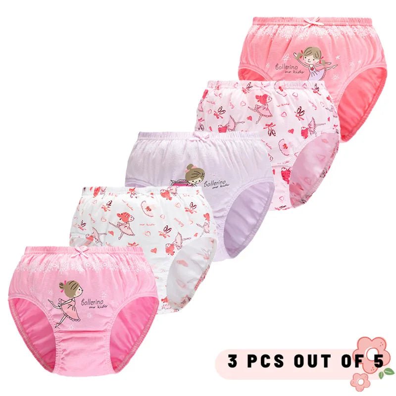 3Pcs/Lot Children Triangle Underwear High Quality Cotton Washable Girls Briefs Cute Cat Cartoon Kids Panties For Girl 3-14 Years