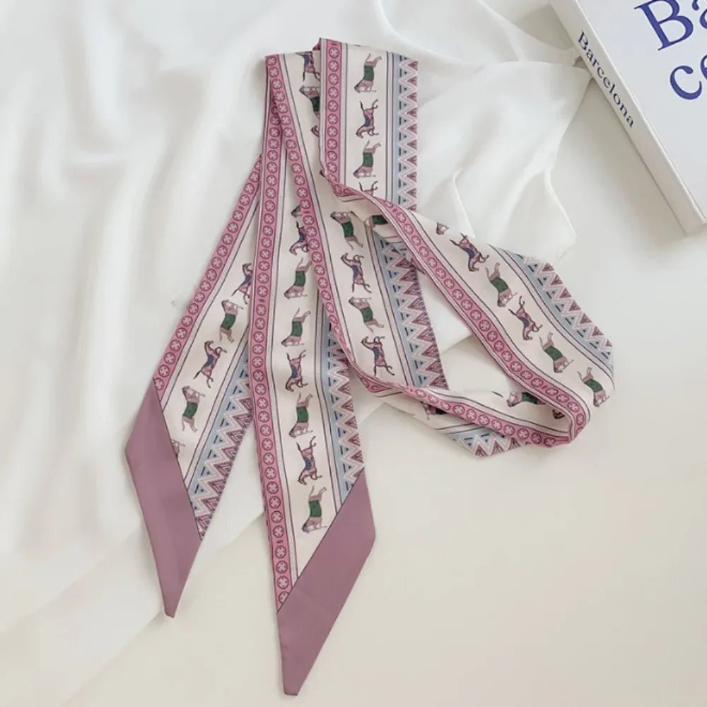 Fashion Floral Headband Oil Painting Ribbon Headscarves Chinese Style Hair Ribbon Scarf