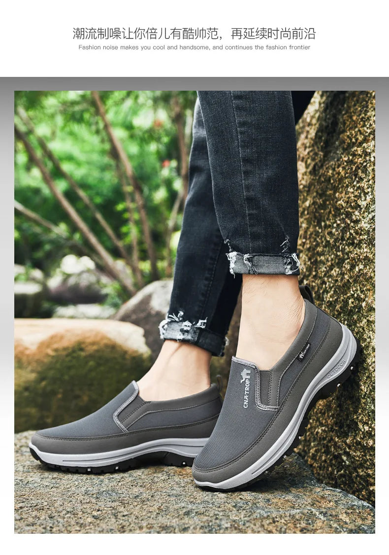 Mocassins en maille respirante pour hommes, chaussures décontractées de marque, baskets confortables antidérapantes, résistantes à l'usure, chaussures de conduite rétro pour hommes