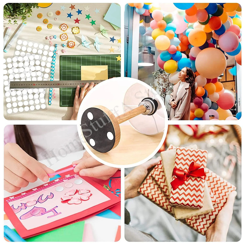 50 dot 1/1.5/2cm Adhesive Double Sided Tape Stickers Removable Round Sticky Tack No Trace Small Stickers for Festival Decoration
