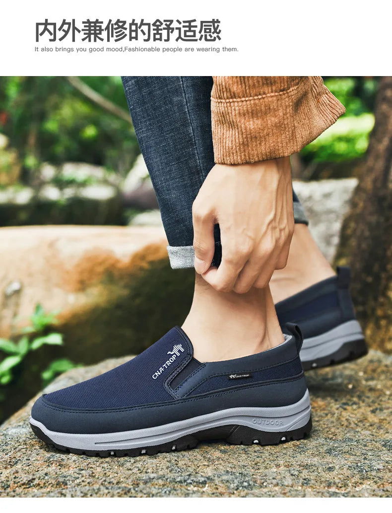 Mocassins en maille respirante pour hommes, chaussures décontractées de marque, baskets confortables antidérapantes, résistantes à l'usure, chaussures de conduite rétro pour hommes