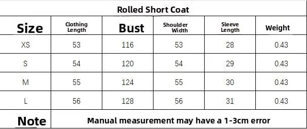 Spring Summer New Women's Simple Turn-down Collar Short Sleeve Double-breasted Short Length Windbreaker Jacket 3046229