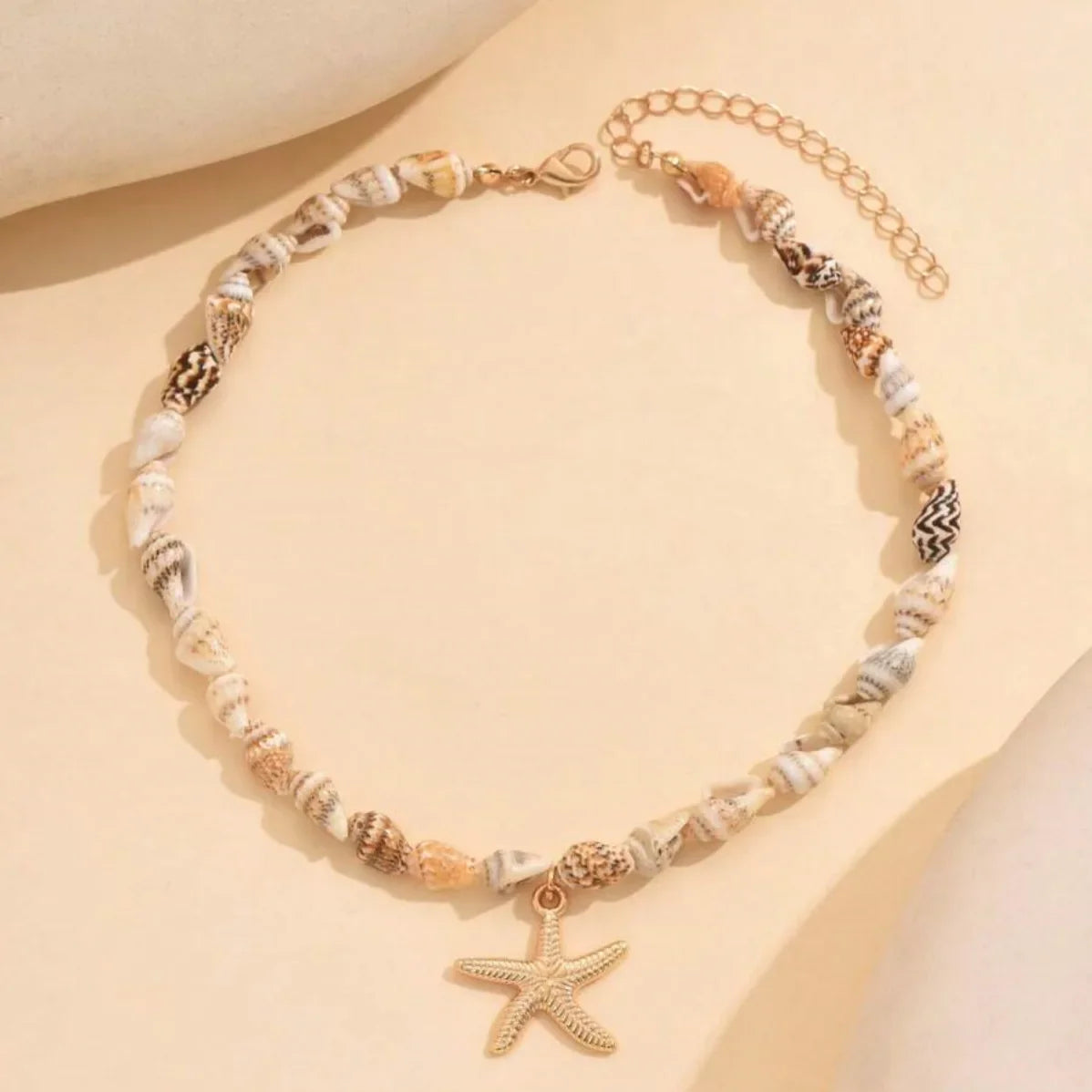 New Beach Style Seashell Necklace Beaded Choker Necklaces for Women Handmade Starfish Pendant Fashion Ocean Jewelry Чокер