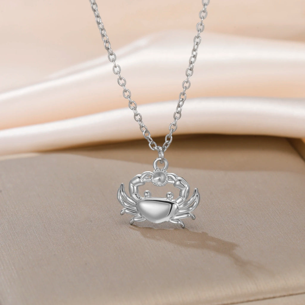 Unift Boho Ocean Style Sea Crab Necklace for Women Stainless Steel Gold Color Aesthetic Fashion Beach Summer Jewelry Gift New