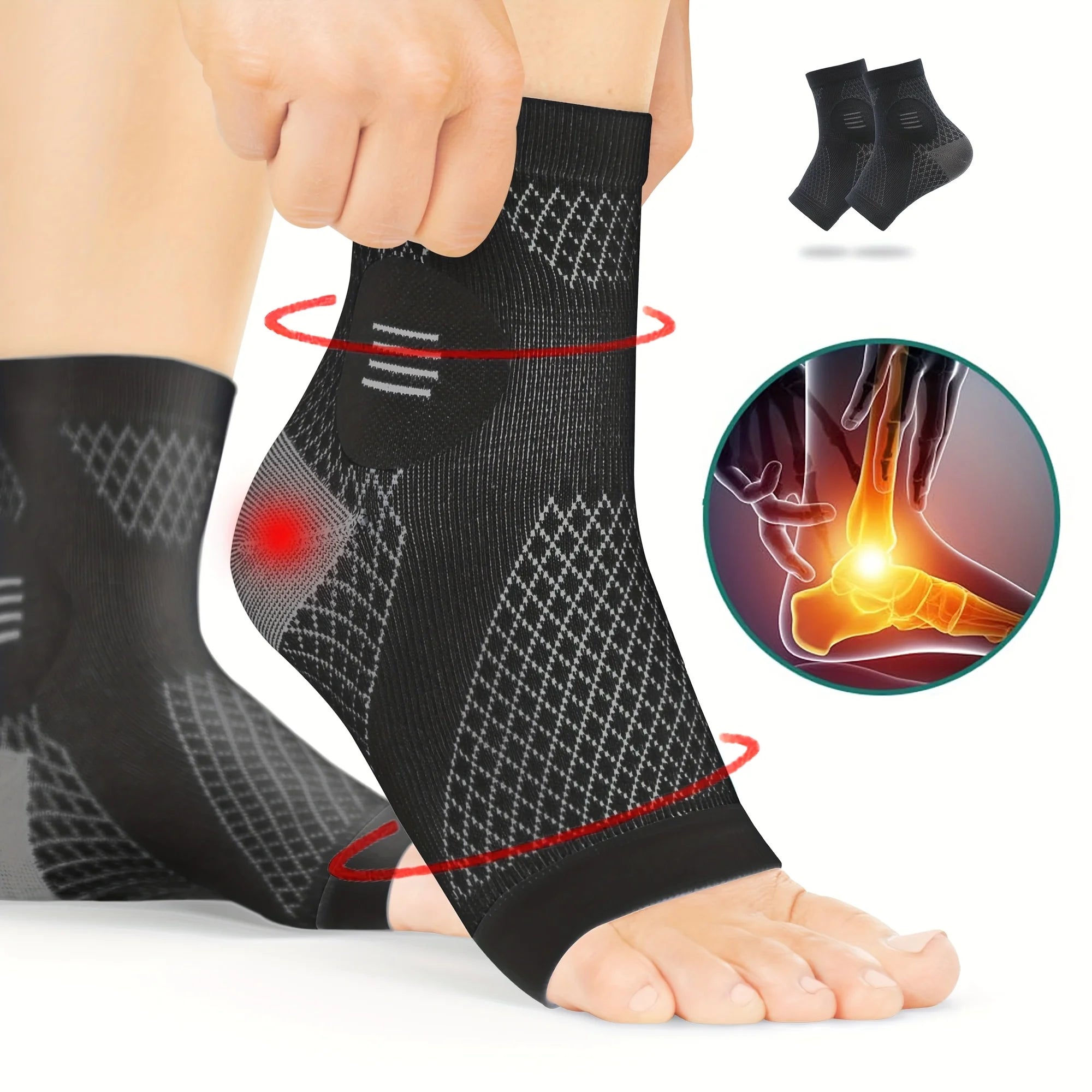 Chaussettes de Compression Fasciite Plantaire & Tendinite Achille – Soulagement Talon & Gonflement