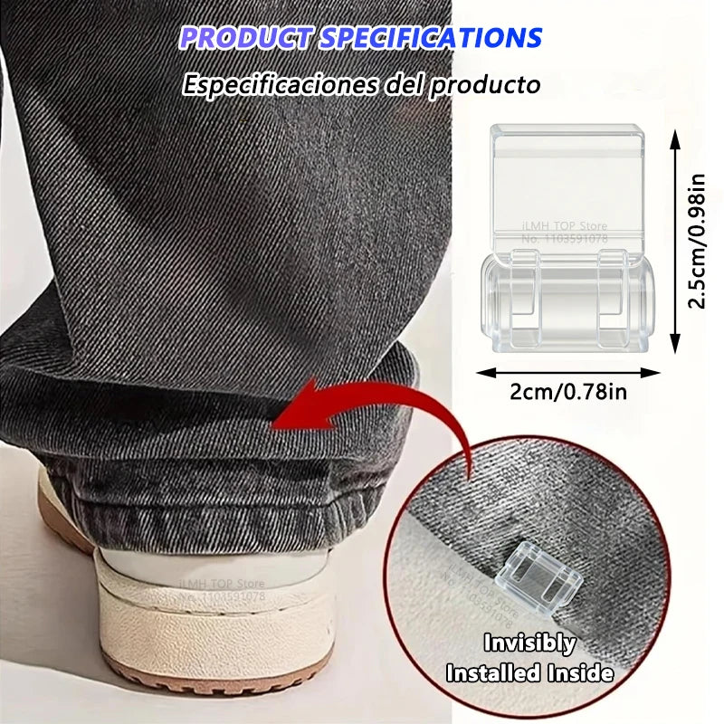4~10PCS Invisible Leg Shortening Clip, Non-Slip Pants Edge Clip, Quick