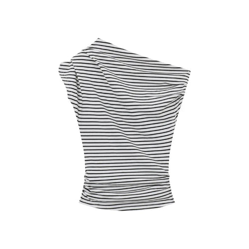 2026 Summer Striped Sexy T-shirt Women Slim Skinny Short Sleeve Y2K Korean Fashion Japanese Tee Shirt Woman Crop Tops Clothes