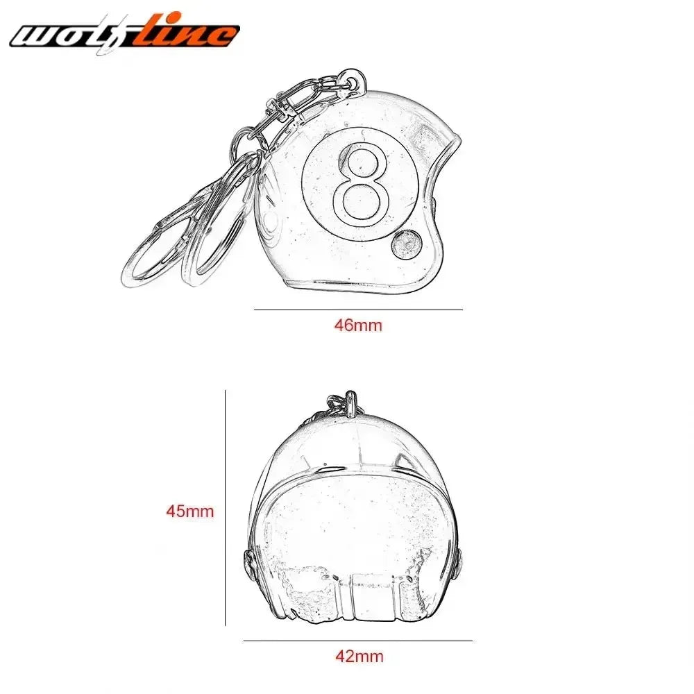 WOLFLINE Motorcycle Key Chain Helmet Keyring Motorbike Universal Accessories For Kawasaki Yamaha BMW Honda Benelli Harley Ducati