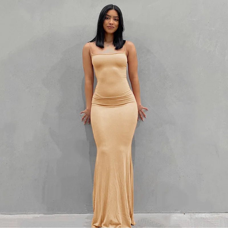 Y2K Summer Casual Japanese and Korean Style Collarless Strappy Dress for Women