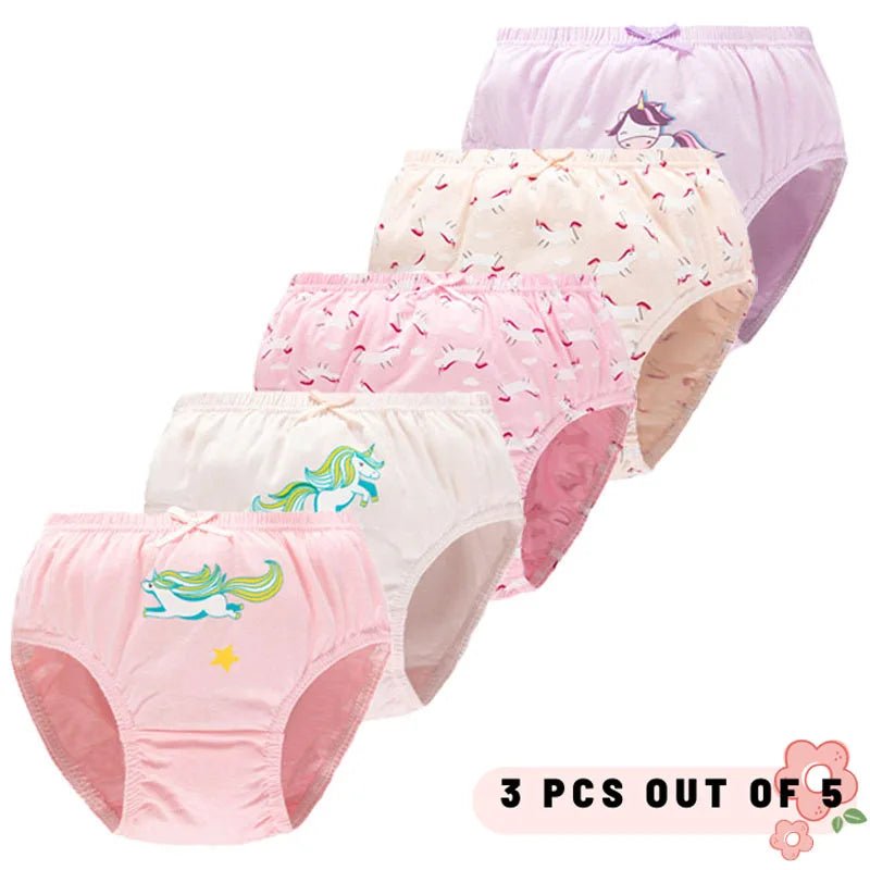 3Pcs/Lot Children Triangle Underwear High Quality Cotton Washable Girls Briefs Cute Cat Cartoon Kids Panties For Girl 3-14 Years