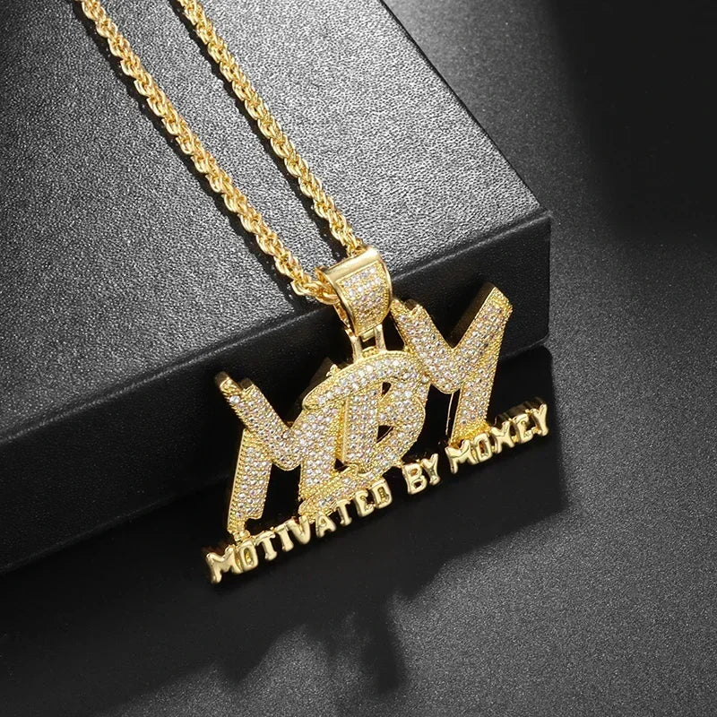 Hip-Hop Iced Out Spades Playing Card Necklace Men\'s Personalized Street Hip-Hop Rock Trend Jewelry Cool Luck Necklace