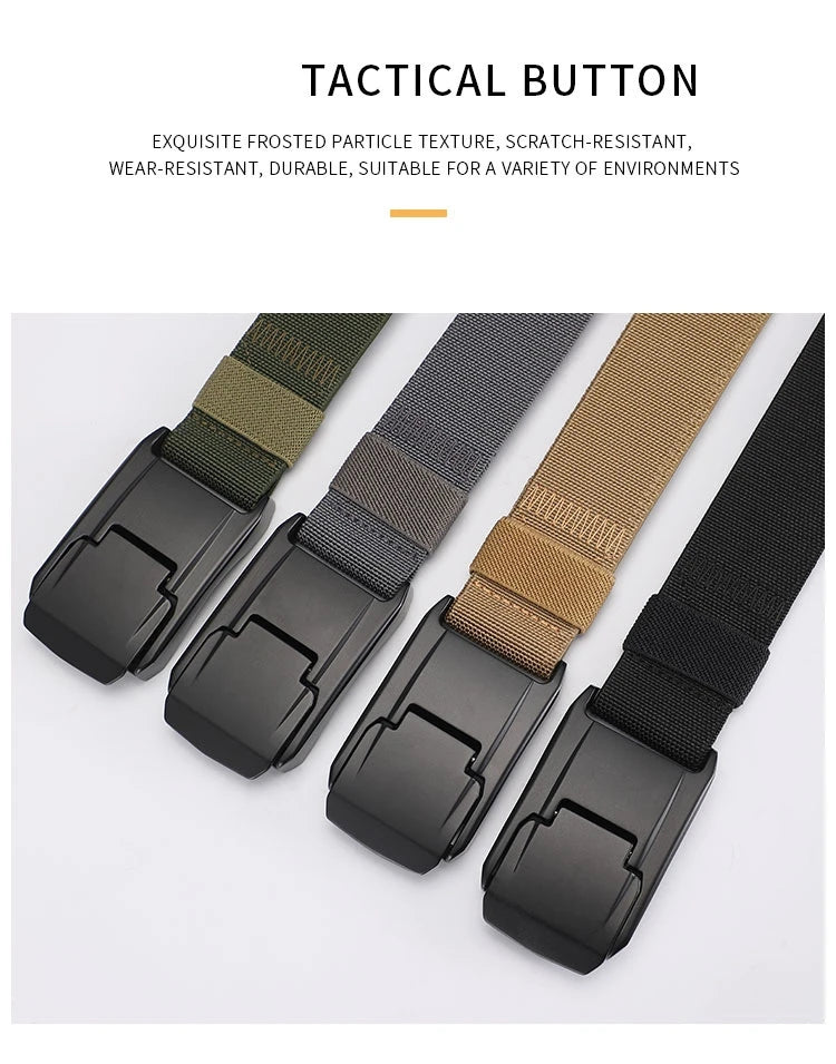 New Stretch Belt For Men and Women Quick Release Buckle Strong Real Nylon Unisex Elastic Belt Overalls Work Belt
