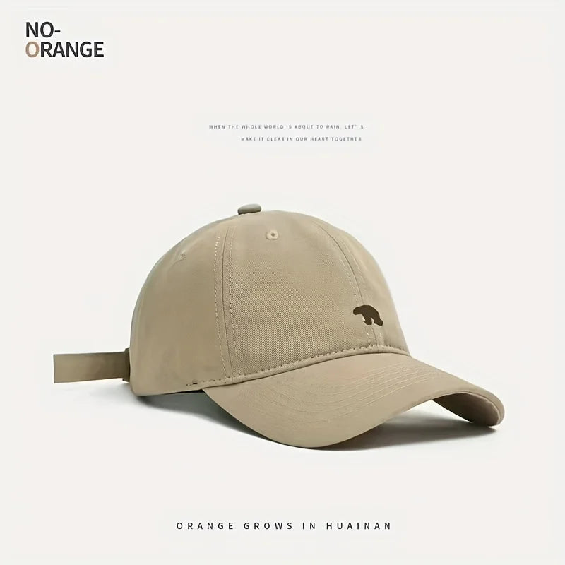 Casquette Baseball Ours Brodé – Protection Solaire, Respirante & Réglable, Unisexe