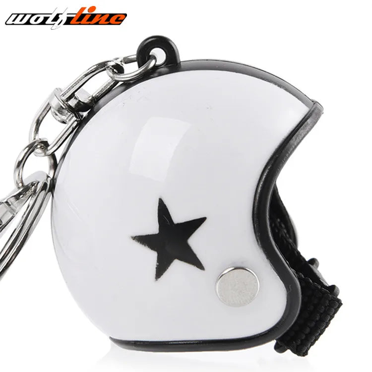 WOLFLINE Motorcycle Key Chain Helmet Keyring Motorbike Universal Accessories For Kawasaki Yamaha BMW Honda Benelli Harley Ducati