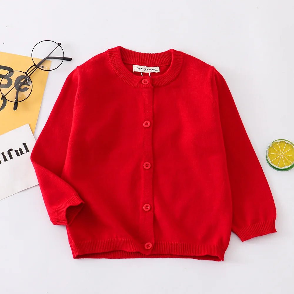 1-9Years Solid Color Baby Cardigan Boy Girl Newborn 9 to 12 18 Months Cotton Unisex Kids Knitted Cardigans Coat Children Clothes