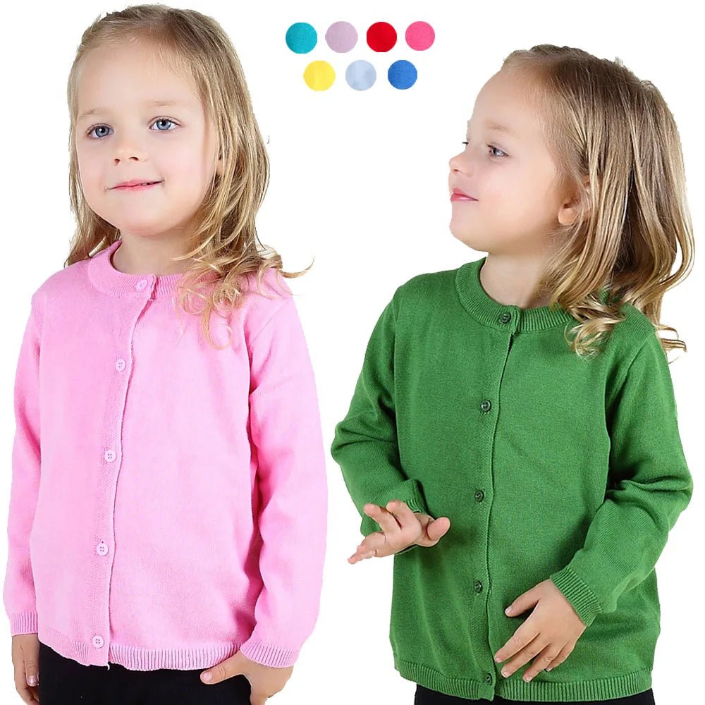1-9Years Solid Color Baby Cardigan Boy Girl Newborn 9 to 12 18 Months Cotton Unisex Kids Knitted Cardigans Coat Children Clothes