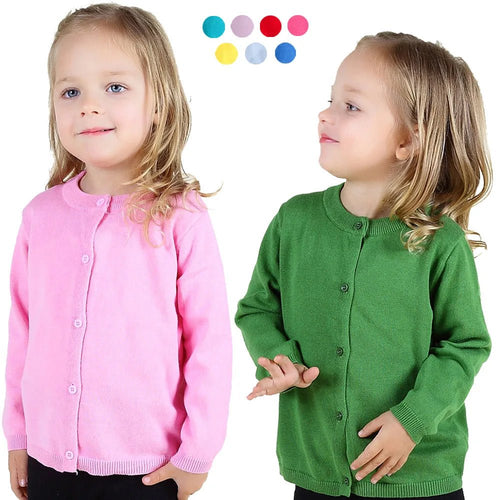 1-9Years Solid Color Baby Cardigan Boy Girl Newborn 9 to 12 18 Months Cotton Unisex Kids Knitted Cardigans Coat Children Clothes
