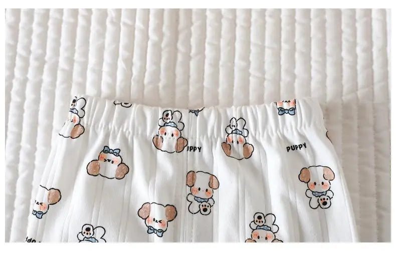 Children Home Clothing Set Christmas Patterned Cotton Pajamas Boys and Girls Long Sleeved Underwear Suit Baby Clothes