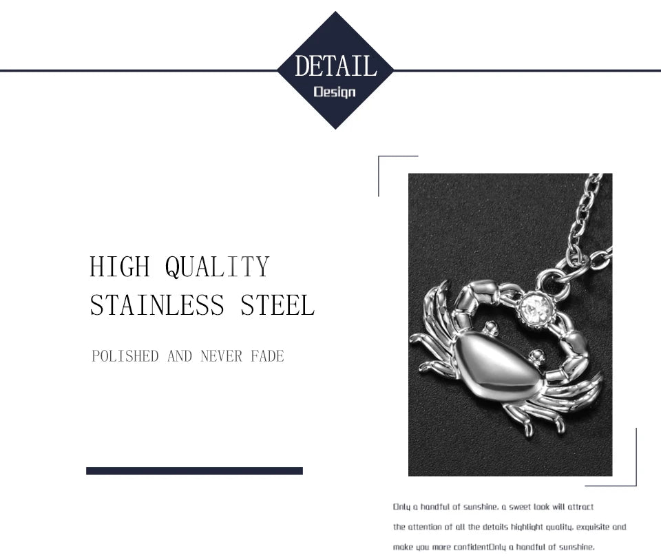 Unift Boho Ocean Style Sea Crab Necklace for Women Stainless Steel Gold Color Aesthetic Fashion Beach Summer Jewelry Gift New