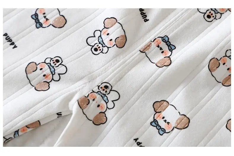 Children Home Clothing Set Christmas Patterned Cotton Pajamas Boys and Girls Long Sleeved Underwear Suit Baby Clothes