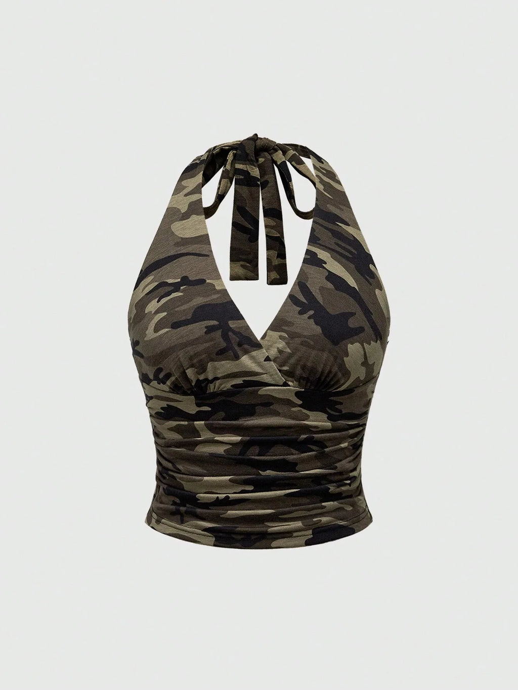 Top sans manches décontracté pour femmes, imprimé léopard rétro, dos nu, col halter, sexy, dos nu, à lacets, Ropa Para Mujer