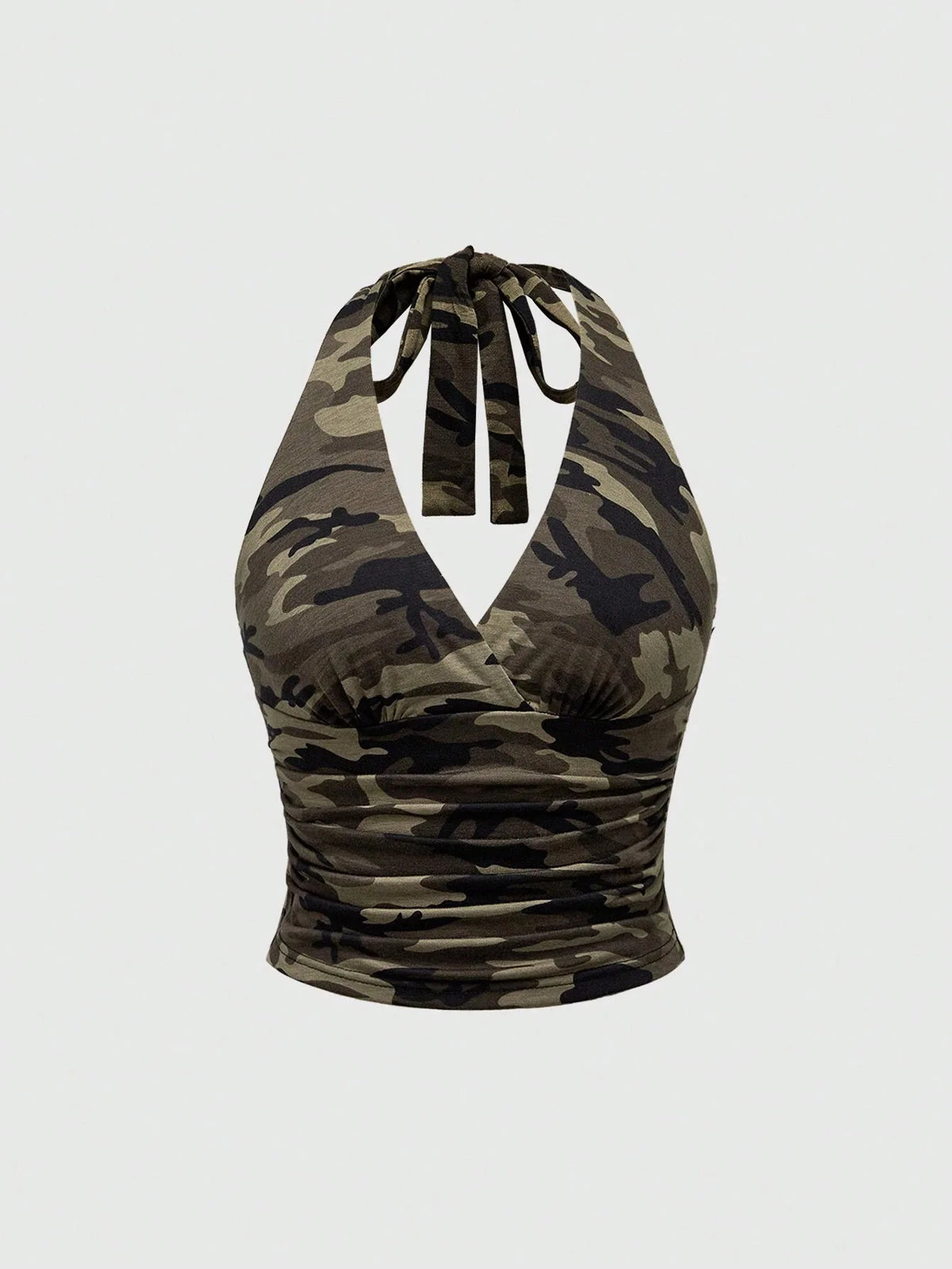 Top sans manches décontracté pour femmes, imprimé léopard rétro, dos nu, col halter, sexy, dos nu, à lacets, Ropa Para Mujer