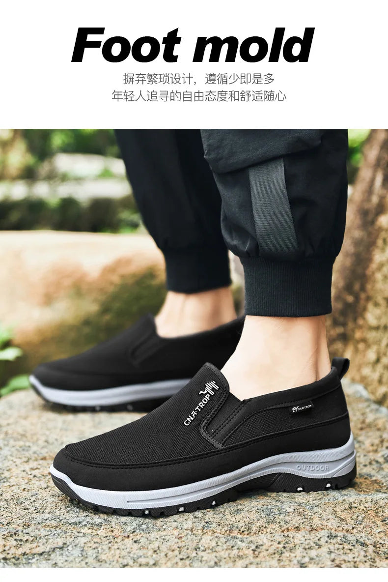 Mocassins en maille respirante pour hommes, chaussures décontractées de marque, baskets confortables antidérapantes, résistantes à l'usure, chaussures de conduite rétro pour hommes