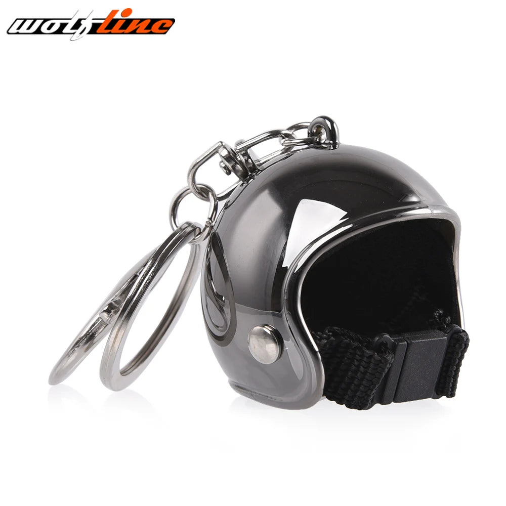 WOLFLINE Motorcycle Key Chain Helmet Keyring Motorbike Universal Accessories For Kawasaki Yamaha BMW Honda Benelli Harley Ducati