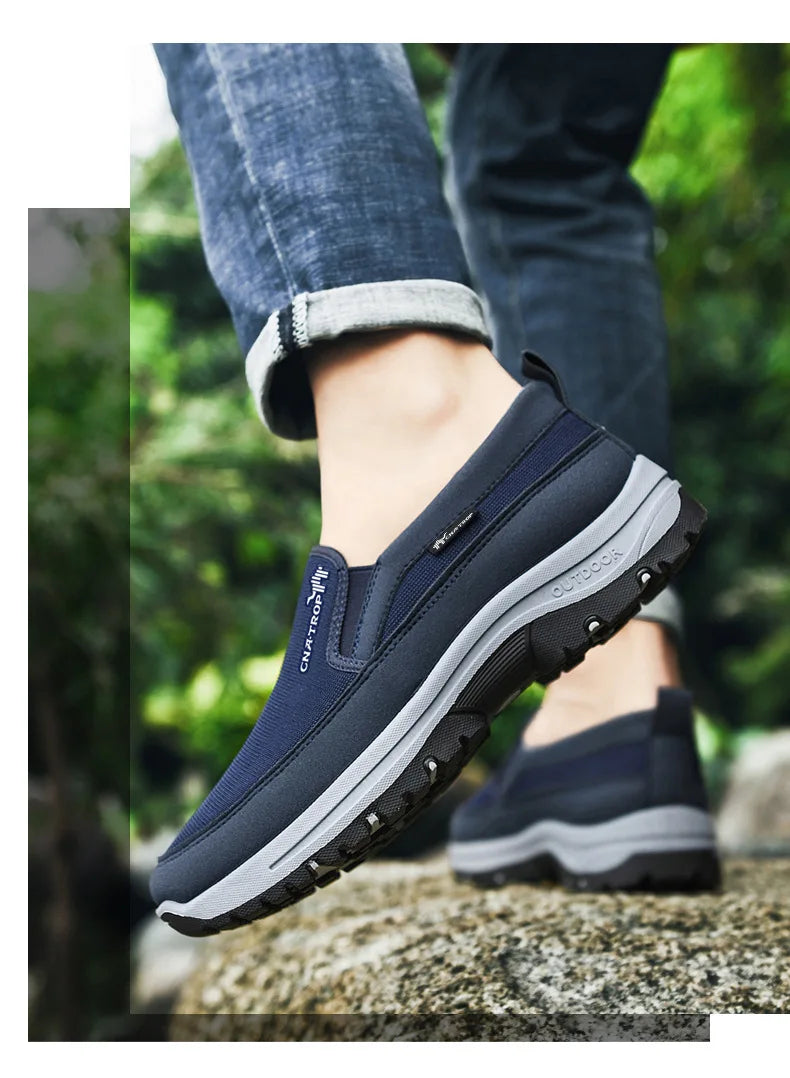 Mocassins en maille respirante pour hommes, chaussures décontractées de marque, baskets confortables antidérapantes, résistantes à l'usure, chaussures de conduite rétro pour hommes