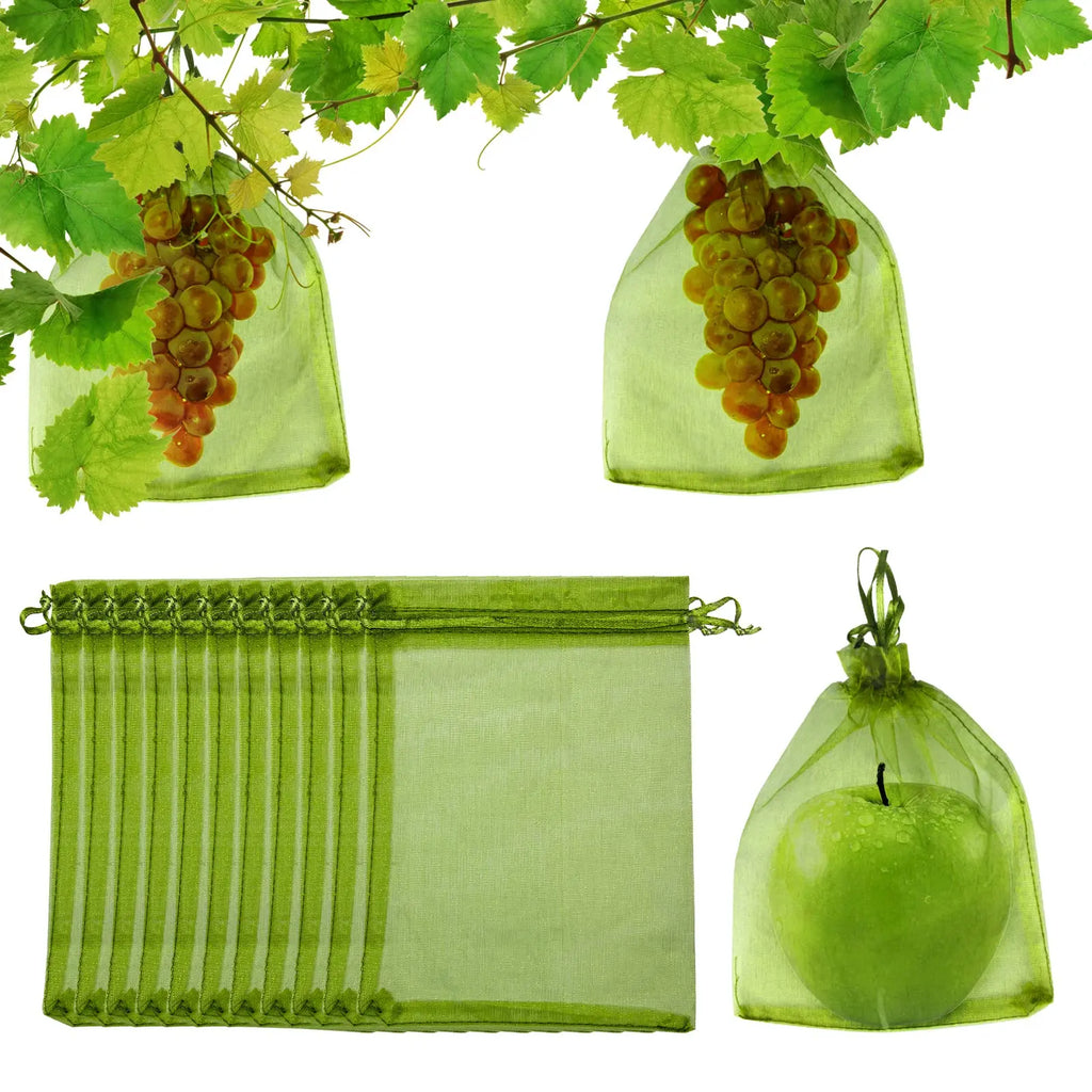 10-100pcs Plant Protection Bags Fruit Grow Bags Netting Mesh for Vegetable Strawberry Grapes Pest Control Anti-Bird Garden Tools