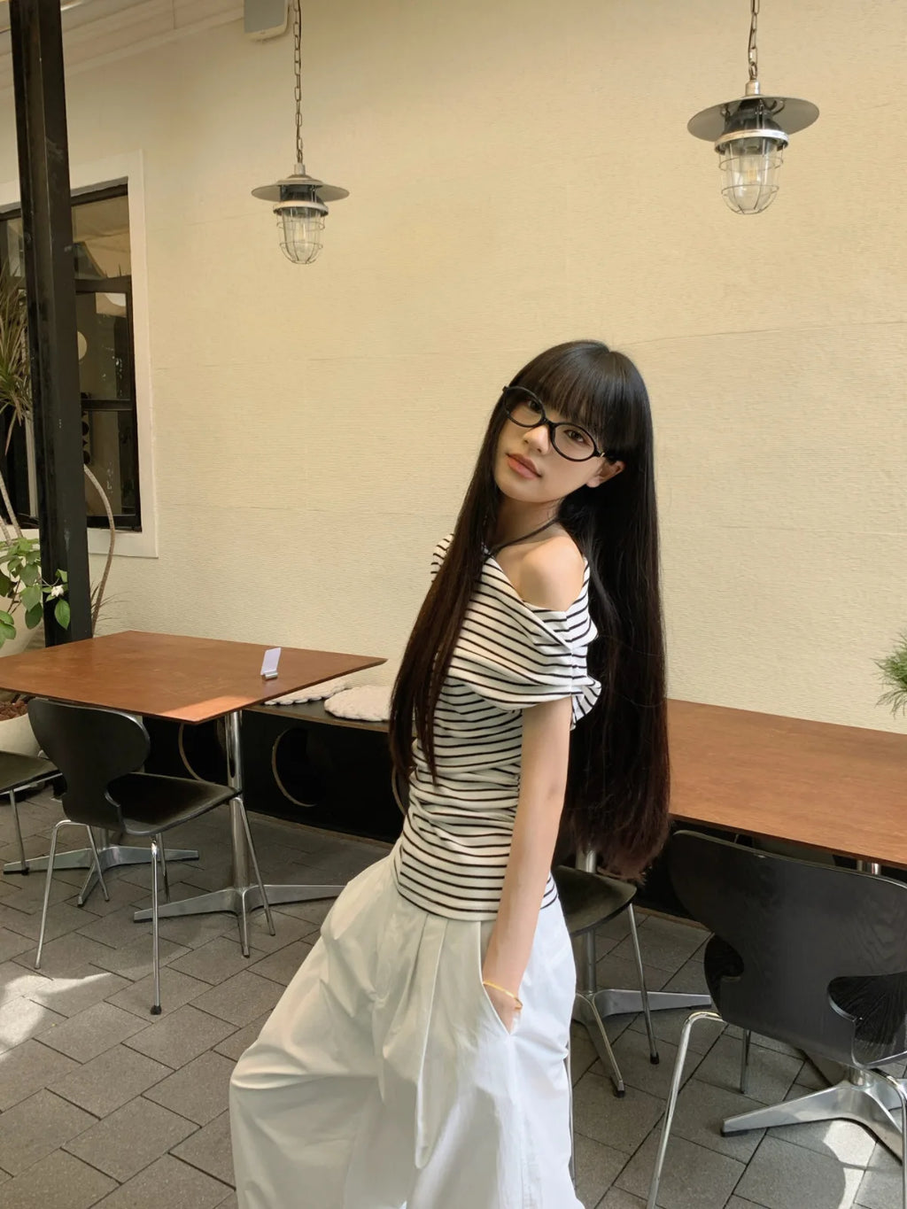 2026 Summer Striped Sexy T-shirt Women Slim Skinny Short Sleeve Y2K Korean Fashion Japanese Tee Shirt Woman Crop Tops Clothes