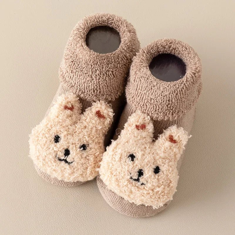 Winter Thicken Wool Newborn Baby Socks Warm Plush Loop Cotton Boy Girl Kid Toddler Socken Cartoon Animal Children Floor Stocking