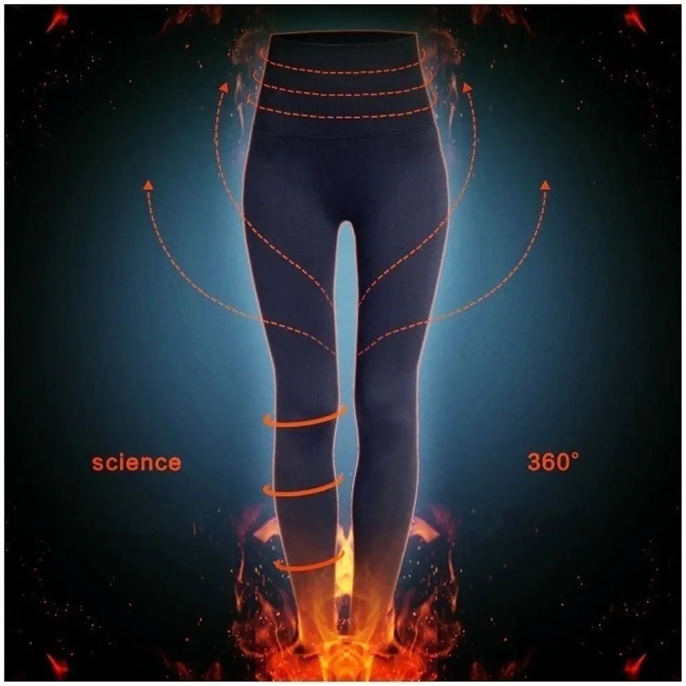 Women Winter Thermal Warm Thick Pantyhose Fluff Lined Stretch Slim Leggings Pants